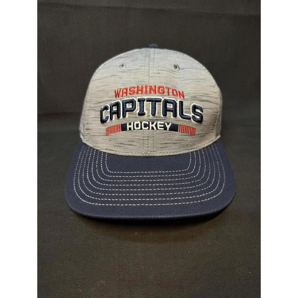 Washington Capitals Hat Cap Strap Back‎ Gray Navy NHL Hockey Mens One Size